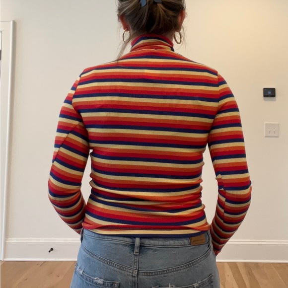 UO Striped Mock neck Top - Picture 2 of 3